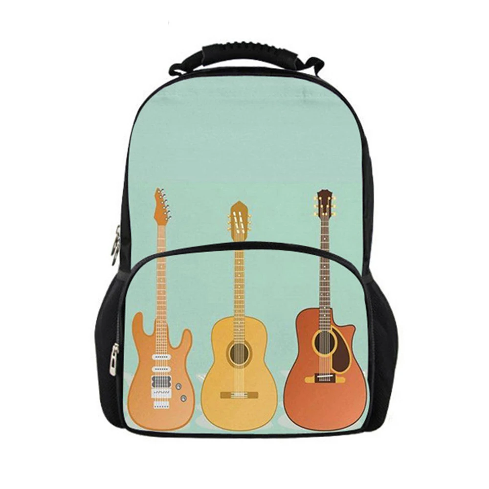 Школьные ранцы для девочек под заказ с принтом музыки гитары школьный рюкзак