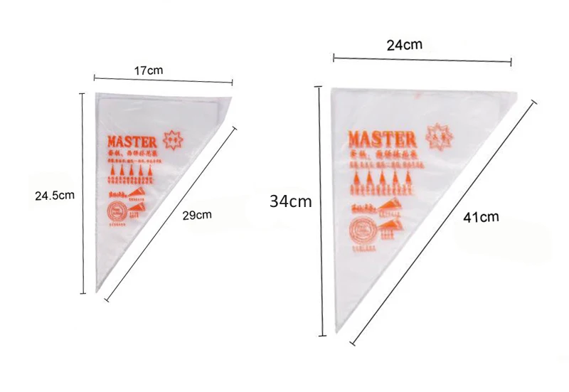50 шт одноразовый для глазури трубопровод Крем кондитерский мешок 6 набор сопла из