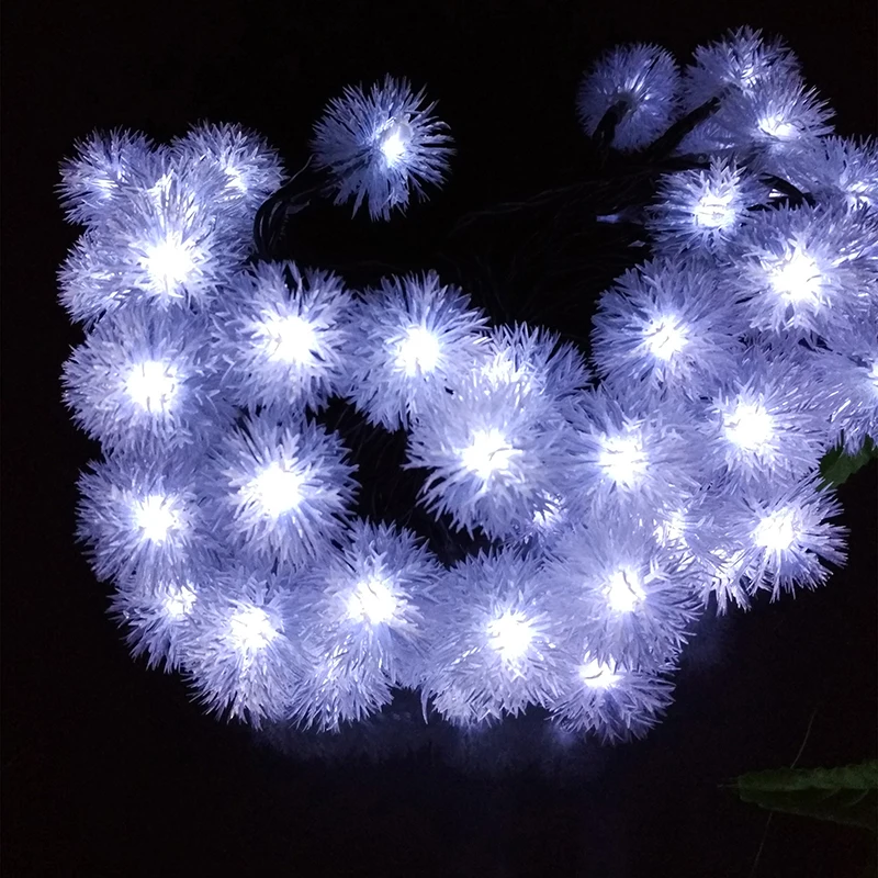 YIYANG Новинка снежные хлопья Солнечная светодиодная сказочная гирлянда для улицы