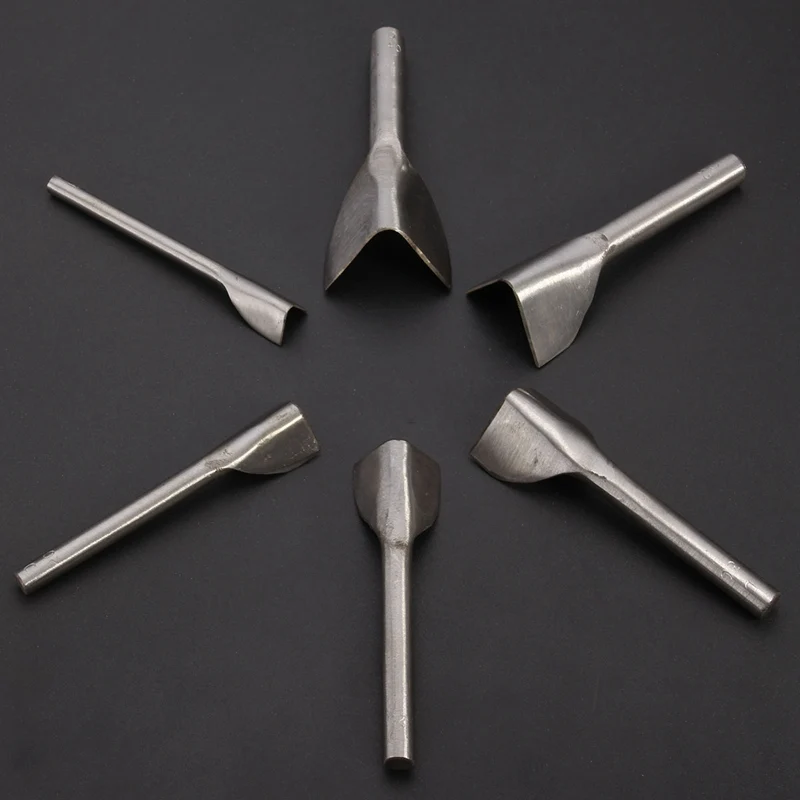 6 шт./компл. кожаные инструменты для рукоделия полукруглые v-образные режущие