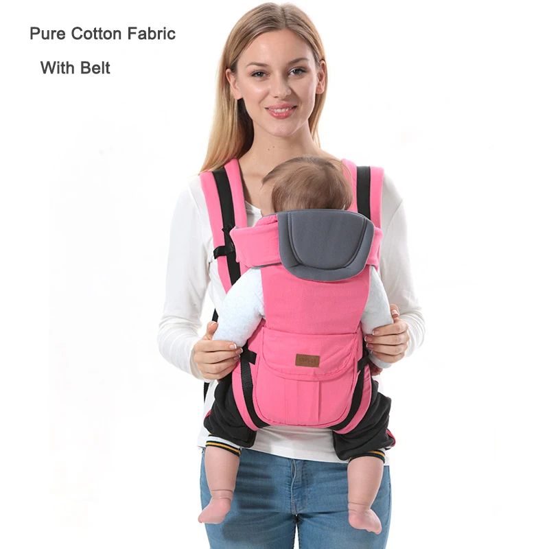 Cotton Pink Многофункциональная переноска для детей 2-30 месяцев, переноска для младенцев, высокое качество, слинг, рюкзак, сумка-кенгуру - Цвет: Cotton Pink