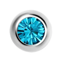 Zircon Blue 10 шт./лот 3 4 5 мм набор кристальных камней, Титан пирсинг в виде маленьких шариков 14/16G Аксессуары для пирсинга, ювелирное изделие для тела, Запчасти - Окраска металла: Zircon Blue