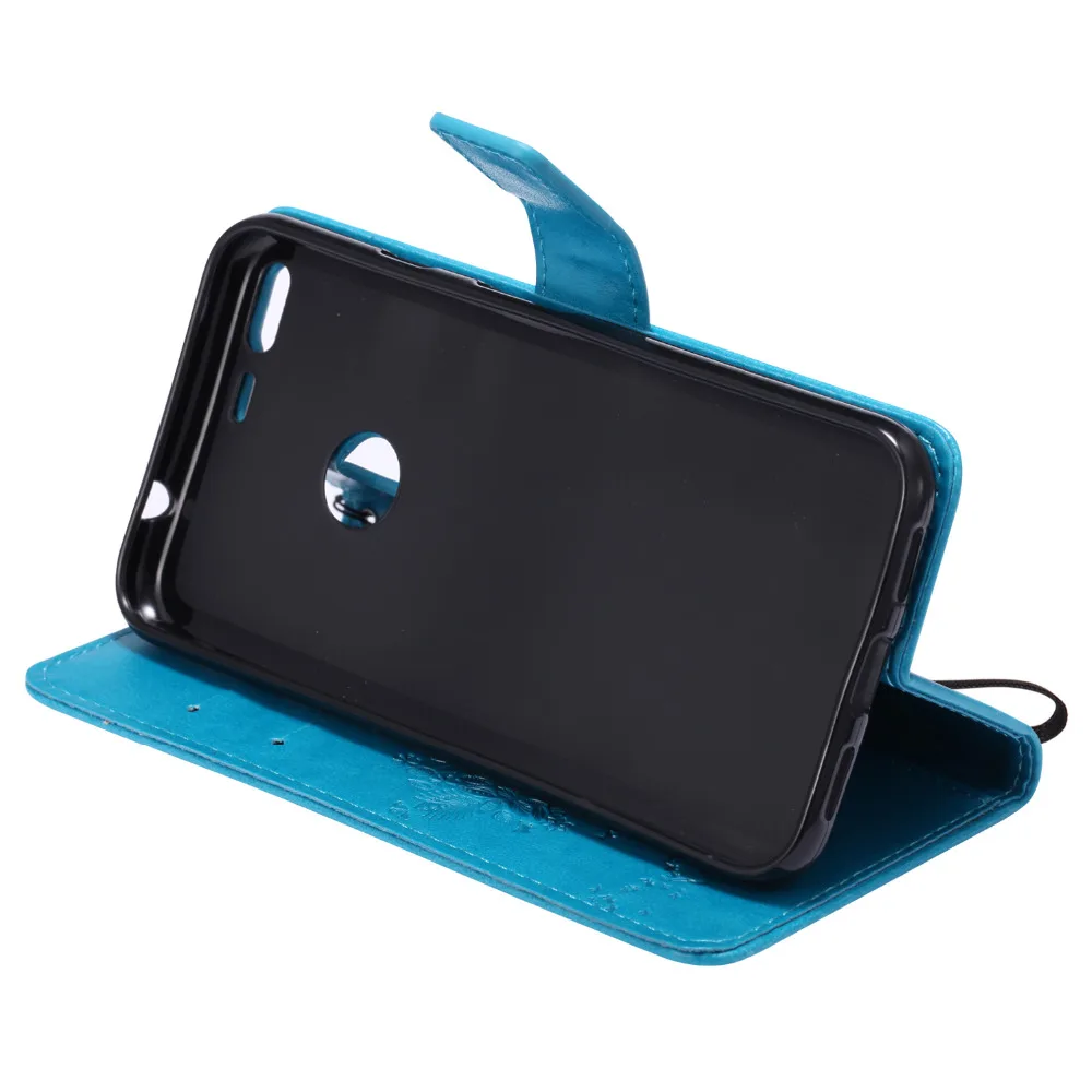 Deluxe бабочка цветок дерево кожа флип Бумажник кожи чехол + держатель карты Чехол