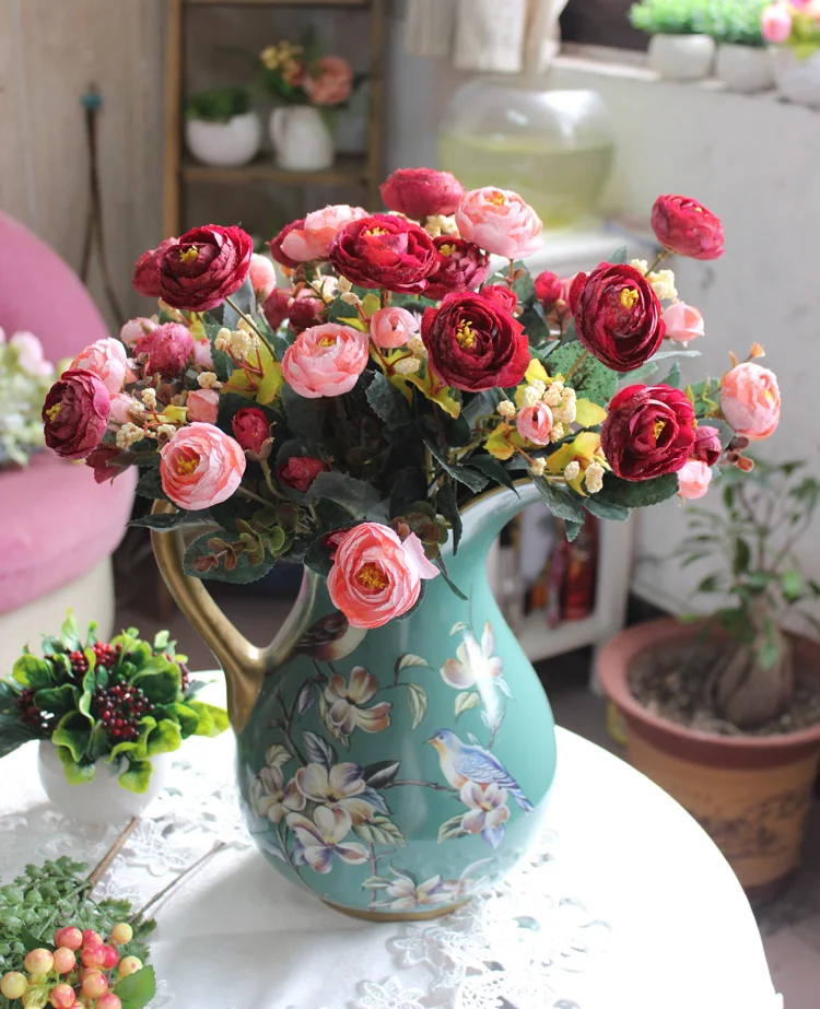 

European retro do the old ceramic vase flower pots Decoration