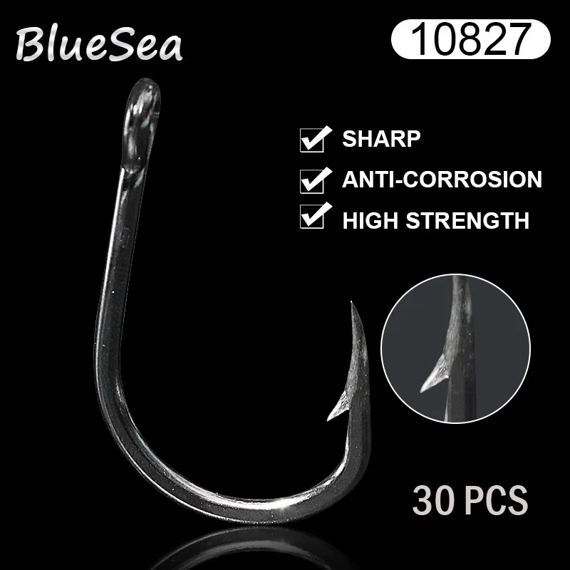 Крючки для ловли рыбы BlueSea10827 30/шт./упак. из нержавеющей стали