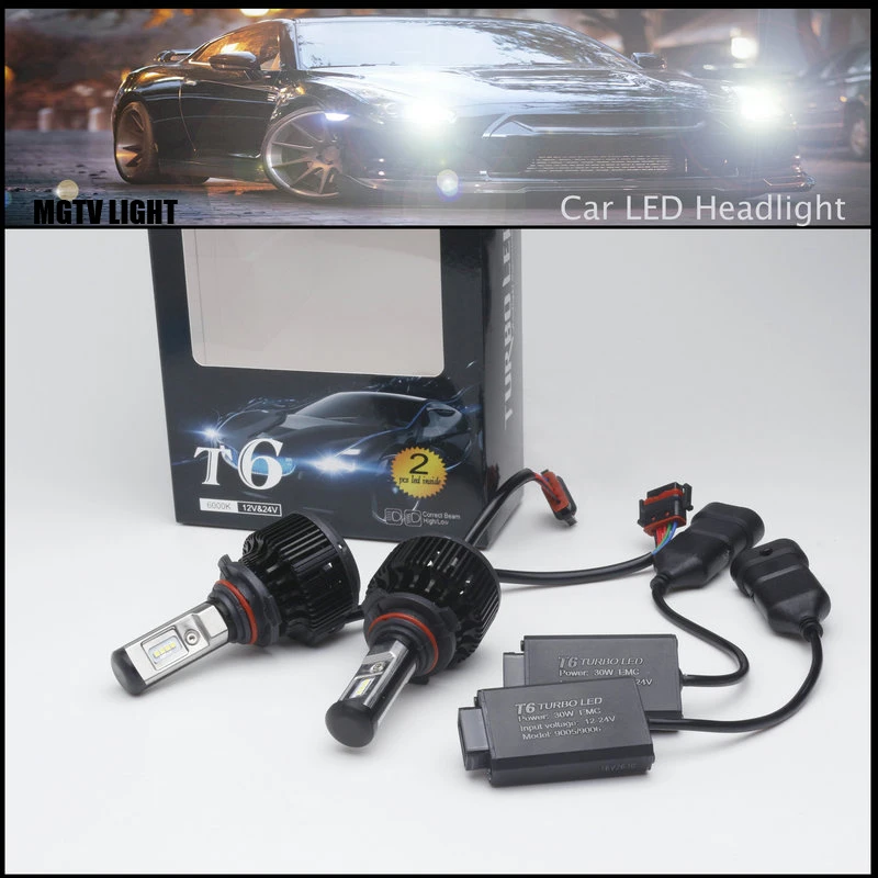 

Mgtv 9005/hb3 Car Led Headlight H1h7h11 9006 \ H4 H13 9004-7 Hi/low 8000lm 60w 6000k High Brightness Auto Lights Conversion Kit