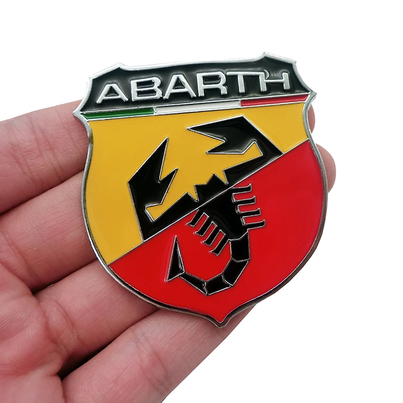 1PCS car sticker 3D Metal Scorpion Shape Emblem Badge Sticker For Fiat Abarth VW Renault Car Door Fender Trunk Rear Decor | Автомобили и