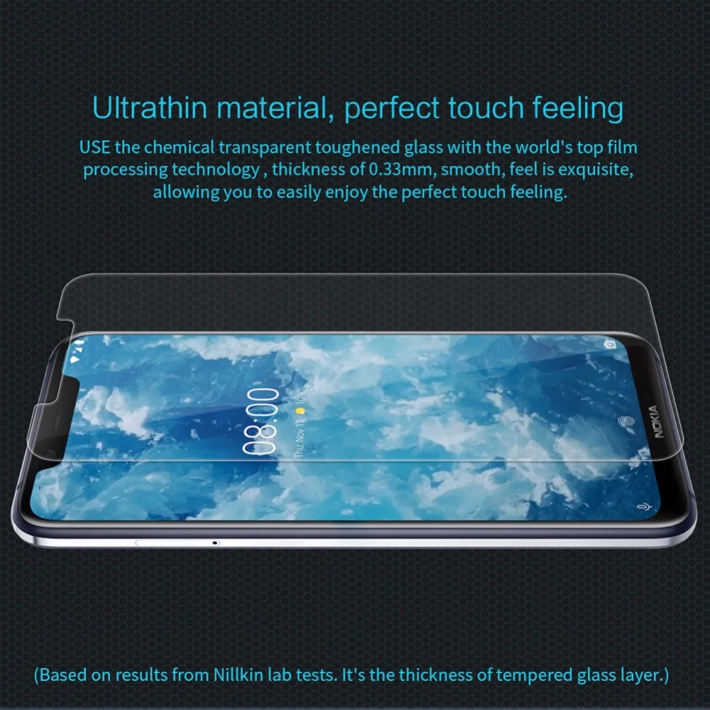Защитная пленка из закаленного стекла для Nokia 8 1 NILLKIN Amazing H Nanometer с защитой от