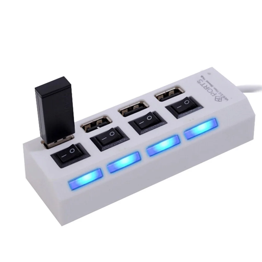 USB 2 0 4 порта Портативный Мини Высокоскоростной 480 Мбит/с вкл/выкл переключатель