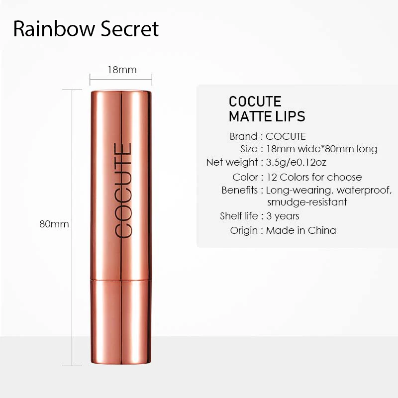 Бархатная долговечная помада для макияжа 12 цветов увлажняющая