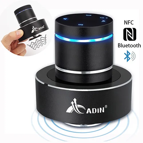 Adin 26 Вт беспроводной Bluetooth динамик NFC бас аудио Вибрация Динамик Сенсорный сабвуфер Hands Free с микрофоном Bluetooth 4,0 - Цвет: Черный