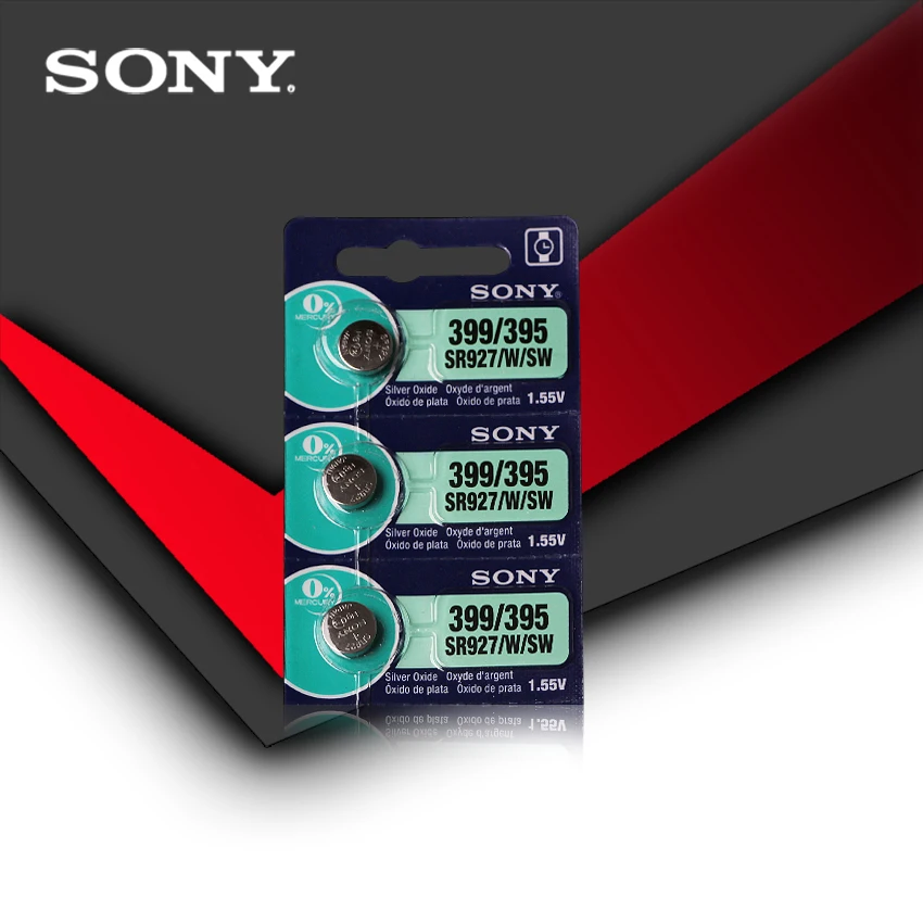 20 шт Новинка sony 395 SR927SW 399 SR927W LR927 AG7 1,55 V батарея для часов SR927SW 395 кнопочная монетница Сделано в Японии