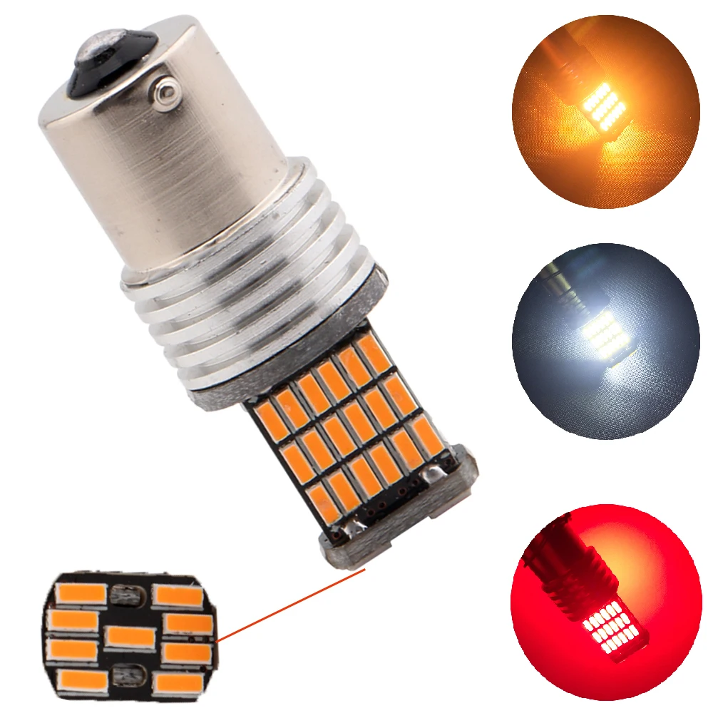 YSY 4x Canbus без ошибок 1156/BA15S 1157/BAY15D 3156 3157 7440 7443 4014 45smd Chipsets светодиодный фонарь для