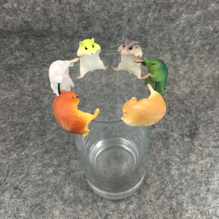 Мини 3 см пвх фигурка чашки игрушки хомяк 4 шт./компл. мини украшение|mini figures|figure
