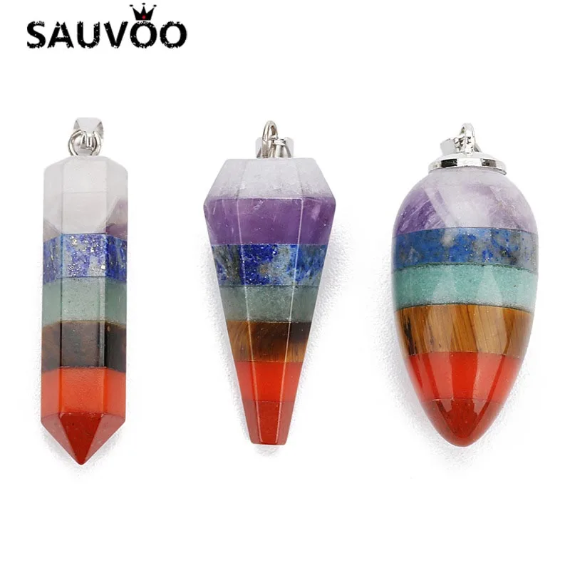 SAUVOO 1 шт./лот Подвески в виде колонны из натурального камня подвесное ожерелье