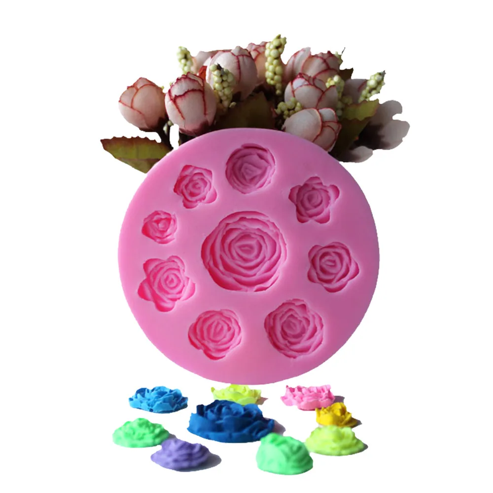 3D Роза Форма для пирога формы украшения торта инструменты Свадебные шоколадные