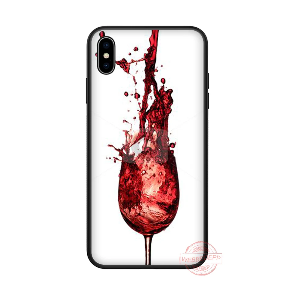 WEBBEDEPP красное вино стекло Мягкий силиконовый чехол для телефона iPhone 5 6 7 8 Plus X XS XR