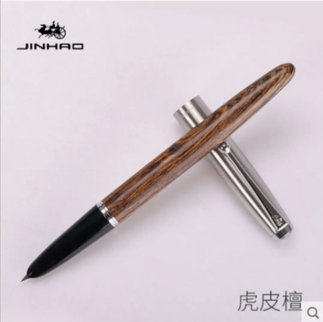 Tiger Wood EF Jinhao 51A акриловая/деревянная авторучка чернильная ручка каллигграфия ручки EF/F/ручной работы сменный наконечник канцелярские принадлежности для офиса и школы - Цвет: Tiger Wood EF