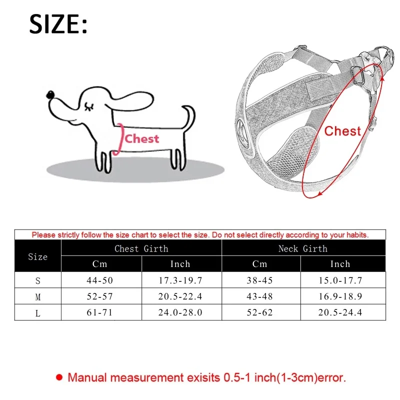 Светоотражающий Поводок для собак для маленьких средних, для собачек-Мопсов, бульдог, регулируемый сбруя-жилет, не тянет, тренировочный поводок для прогулок