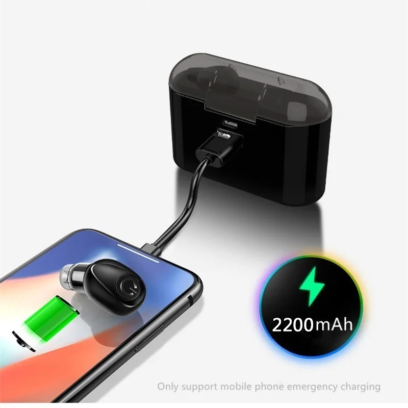 VTIN TWS беспроводные наушники Bluetooth 5,0 с 2200 мАч зарядным устройством USB выход ручной звонок 5D стерео гарнитура NFC наушники