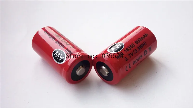 

18350 900mah 3.7V IMR li-ion Chargeable batteries (tip top) FREE charger