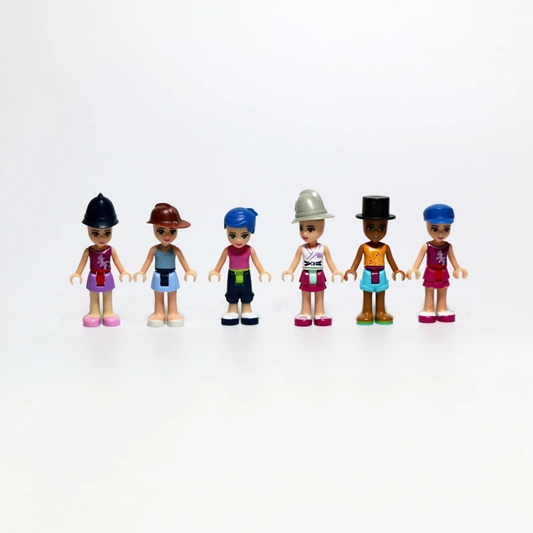 50 шт., 100 шт., мини-строительные блоки, фигурка с рисунком Playmobil, 4-5 см, фигурки девочек и мальчиков, городские люди, модель, куклы детские игрушки