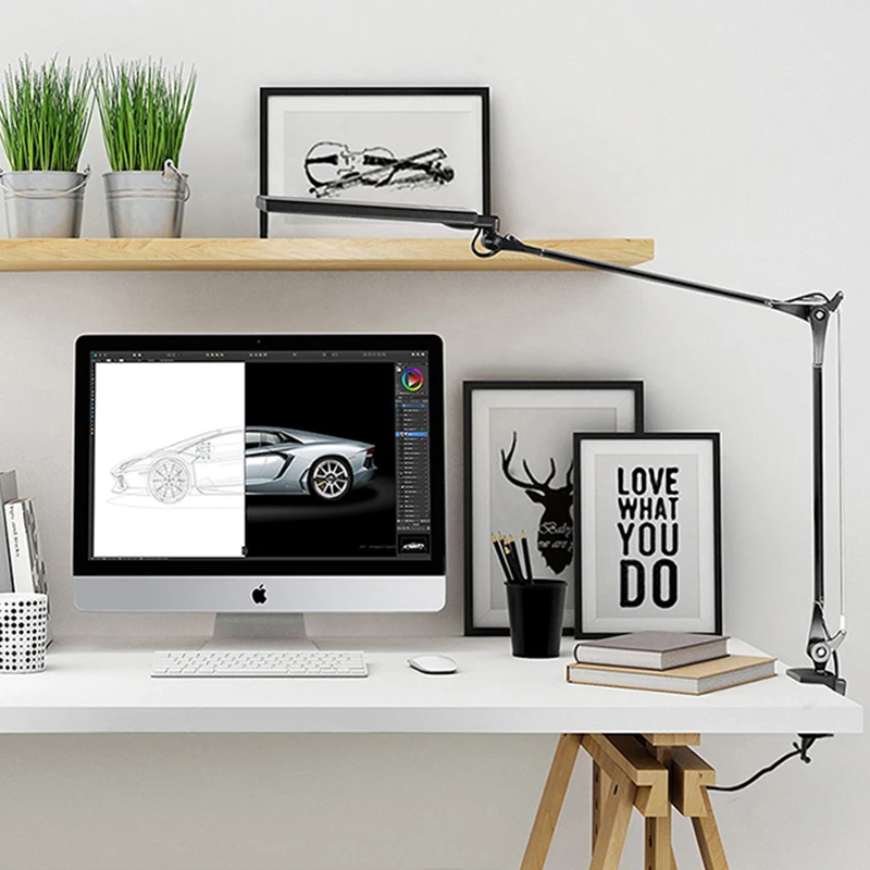 구매 LED 긴 팔 테이블 램프 드로잉 작업대 램프, 비즈니스 사무실 학생 책상 눈 클립 접이식 디밍 데스크 램프 구매 LED 긴 팔 테이블 램프 드로잉 작업대 램프, 비즈니스 사무실 학생 책상 눈 클립 접이식 디밍 데스크 램프