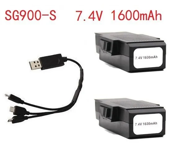 3 в 1) 7,4 V 1600mAh литий-полимерный Батарея Зарядное устройство для SG900s SG900-S для р/у вертолет Квадрокоптер запасные Запчасти 7,4 в радиоуправляемый Дрон Батарея - Цвет: Белый