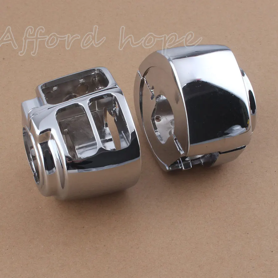 1 Пара мотоциклетный руль переключатель корпус крышка Хром Алюминий для Harley Dyna