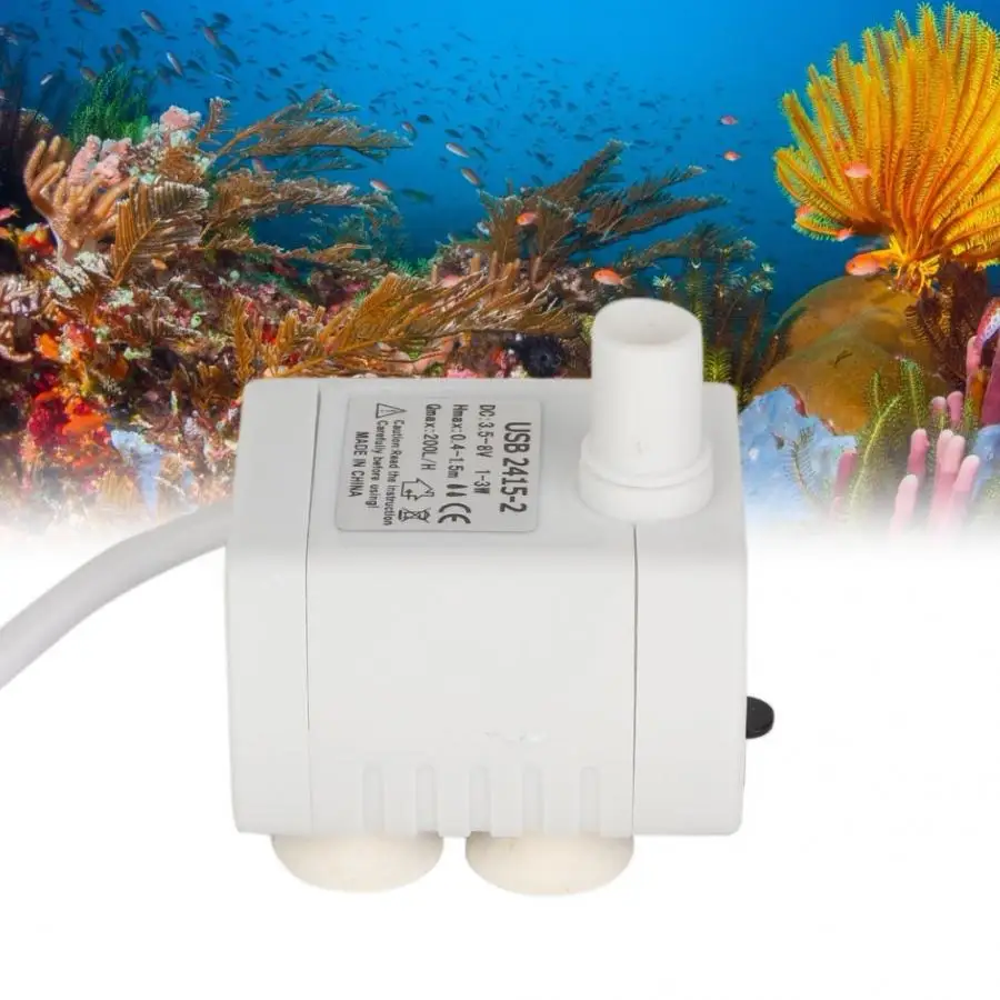 Модный USB мини-насос, погружной водяной насос для аквариума, аквариума, домашних животных, диспенсер для воды, Водонепроницаемый погружной аквариум