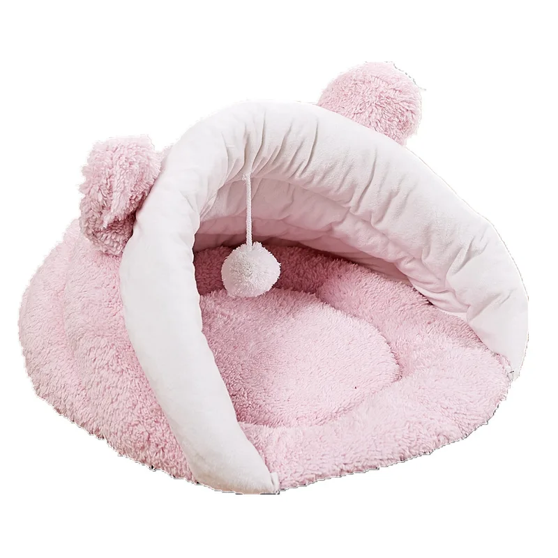HEYPET Коралловая флисовая кровать для кошек домик домашних животных плюшевый