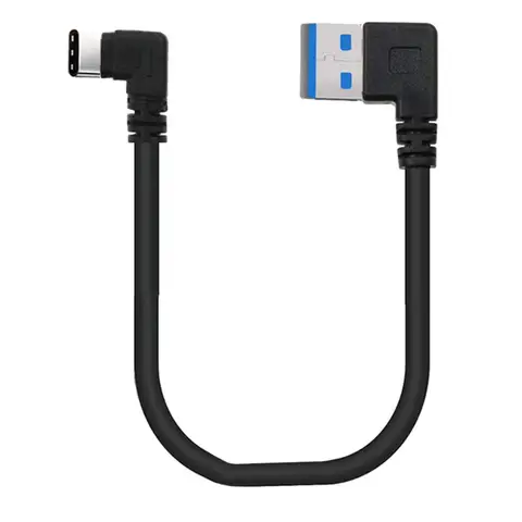 Кабель USB 3,0 Type-A, кабель для зарядки от USB Type-C, двойной угол 90 градусов, 5 Pin, 25 см