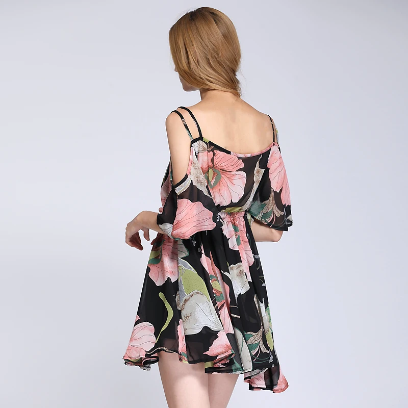 Женское пляжное Мини-Платье До Колена Suvance летнее асимметричное свободное