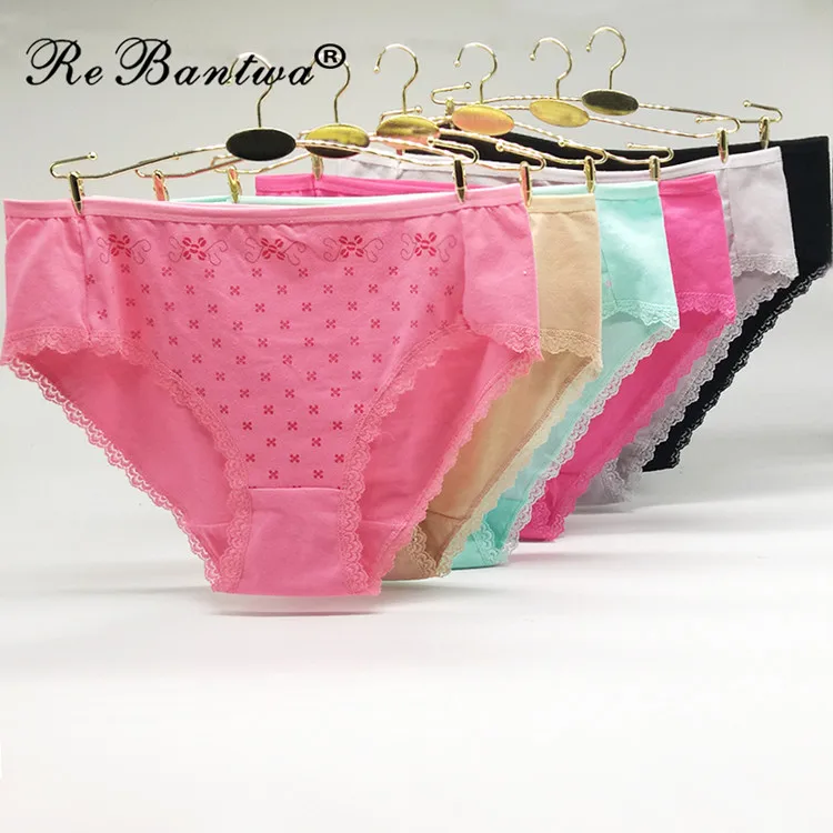 Rebantwa 5 шт./лот, большие размеры 2XL/3XL/4XL, Дамское хлопковое нижнее белье размера плюс, женские трусики большого размера,, трусики для мам - Цвет: 89219