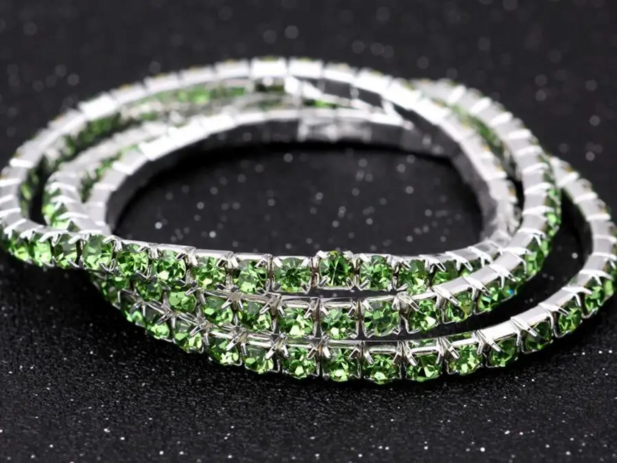 1 ряд хрустальных одиночных браслетов эластичные стразы на запястье женские