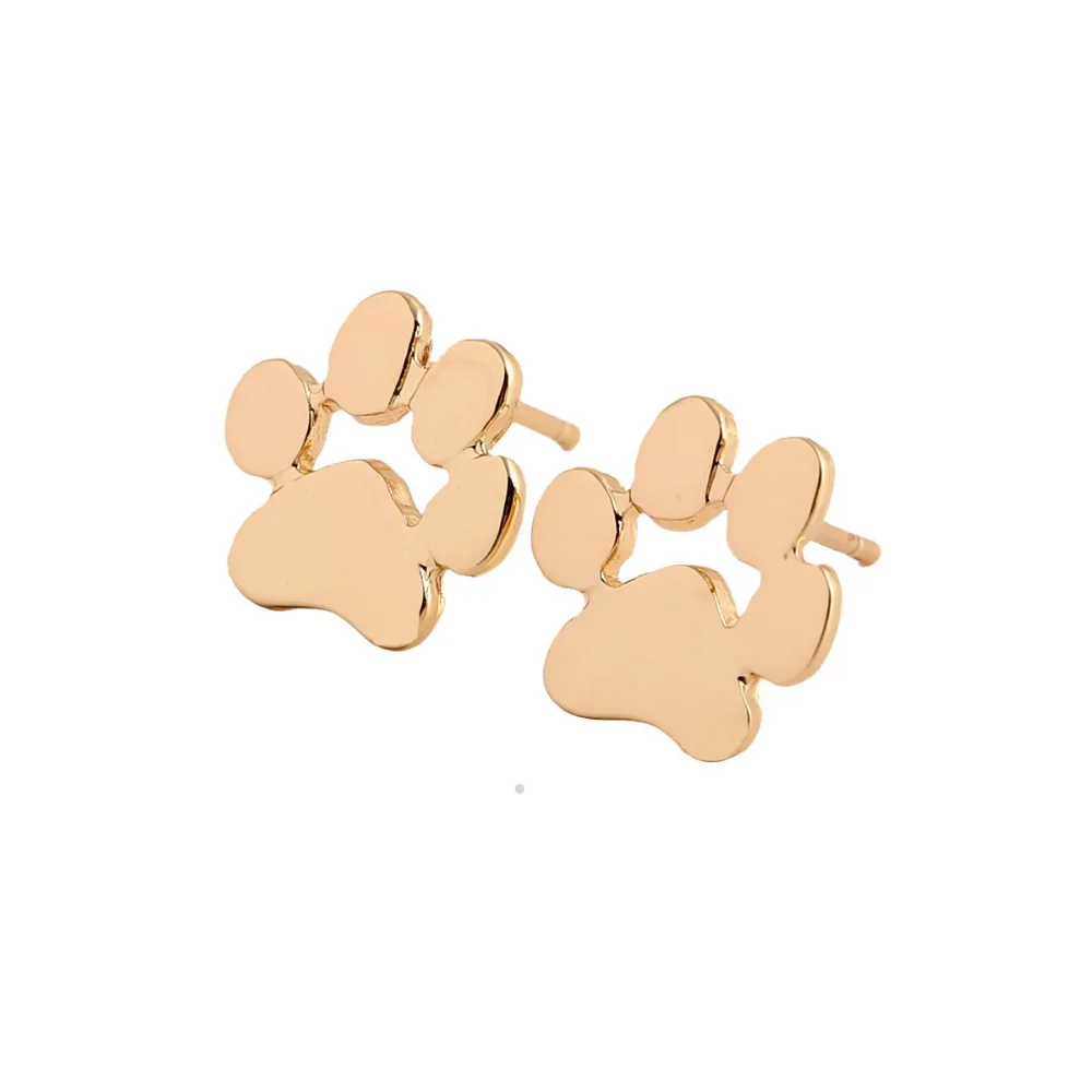 Shuangshuo Fashion earrings brincos Animal Pet Paw Print Stud Earrings for Women Small Cat and Dog Punk feminina|fashion stud earrings|stud