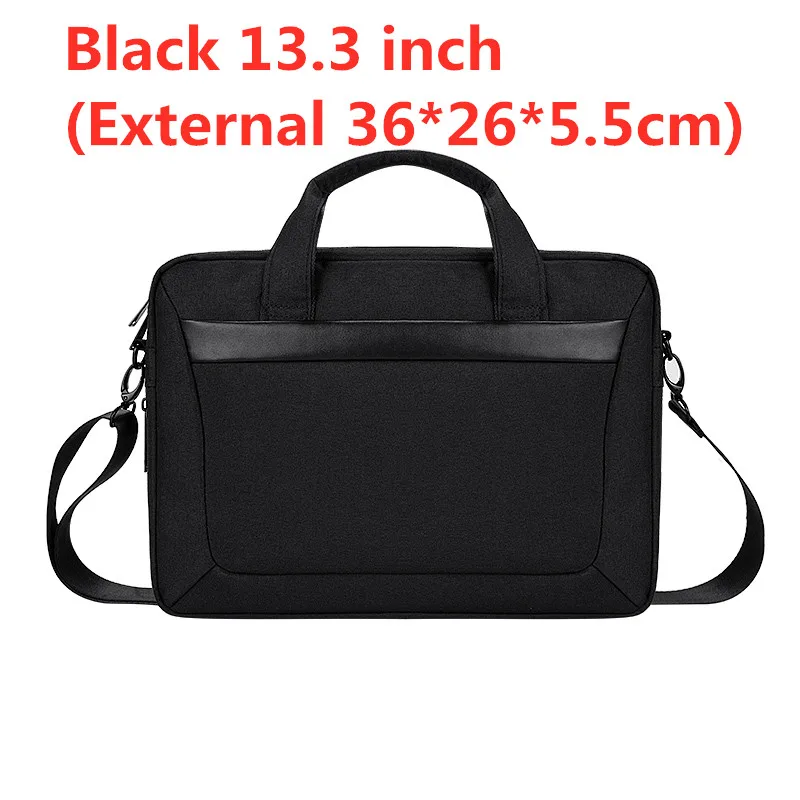 Чехол для ноутбука 1", 14", 1", 15,6 дюймов, сумка для Macbook Air Pro 13,3", 15," портфель простая Сумочка для Dell hp - Цвет: Black 13.3 inch