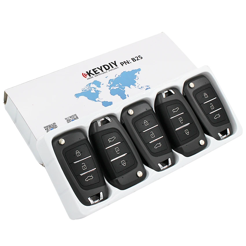 Универсальный пульт дистанционного управления KD 5 шт.лот KEYDIY B series B25 с 3 кнопками для KD200 KD900 KD900 + URG200 KD-X2 mini KD (art.: 7ae3b4e5c) - 7ae3b4e5c