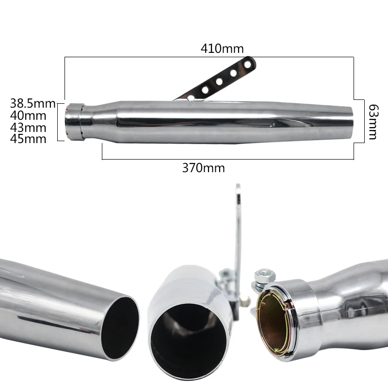 Универсальный мотоциклетный глушитель Alconstar одна пара выхлопная труба без
