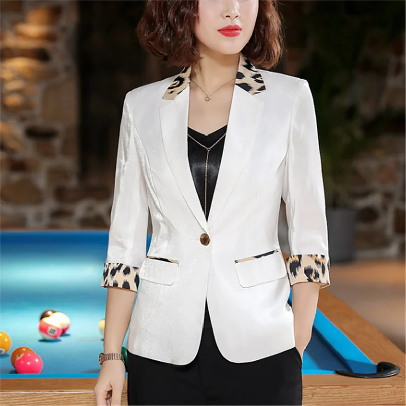 Женские блейзеры и куртки женский костюм женские офисные леопардовые рубашки
