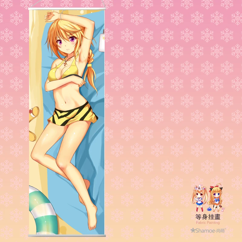 

Japanese Anime Cartoon Infinite Stratos2 Peach Skin Velvet Rectangle Flat Wall Scroll Painting Poster Print 150*50cm