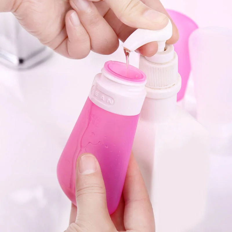 Горячая Распродажа силиконовые бутылки для путешествий шампунь геля и лосьона