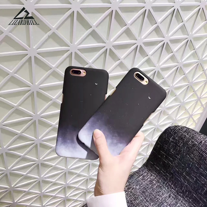 Lizardhill моды Звездное небо Телефон чехол для iPhone 6 градиент Moon жесткий матовая