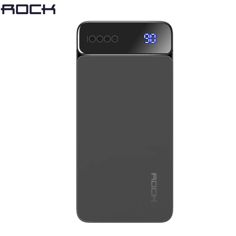 Цифровой ЖК дисплей Мощность банка для Xiaomi Mi рок Портативный 10000 mah Bank телефон