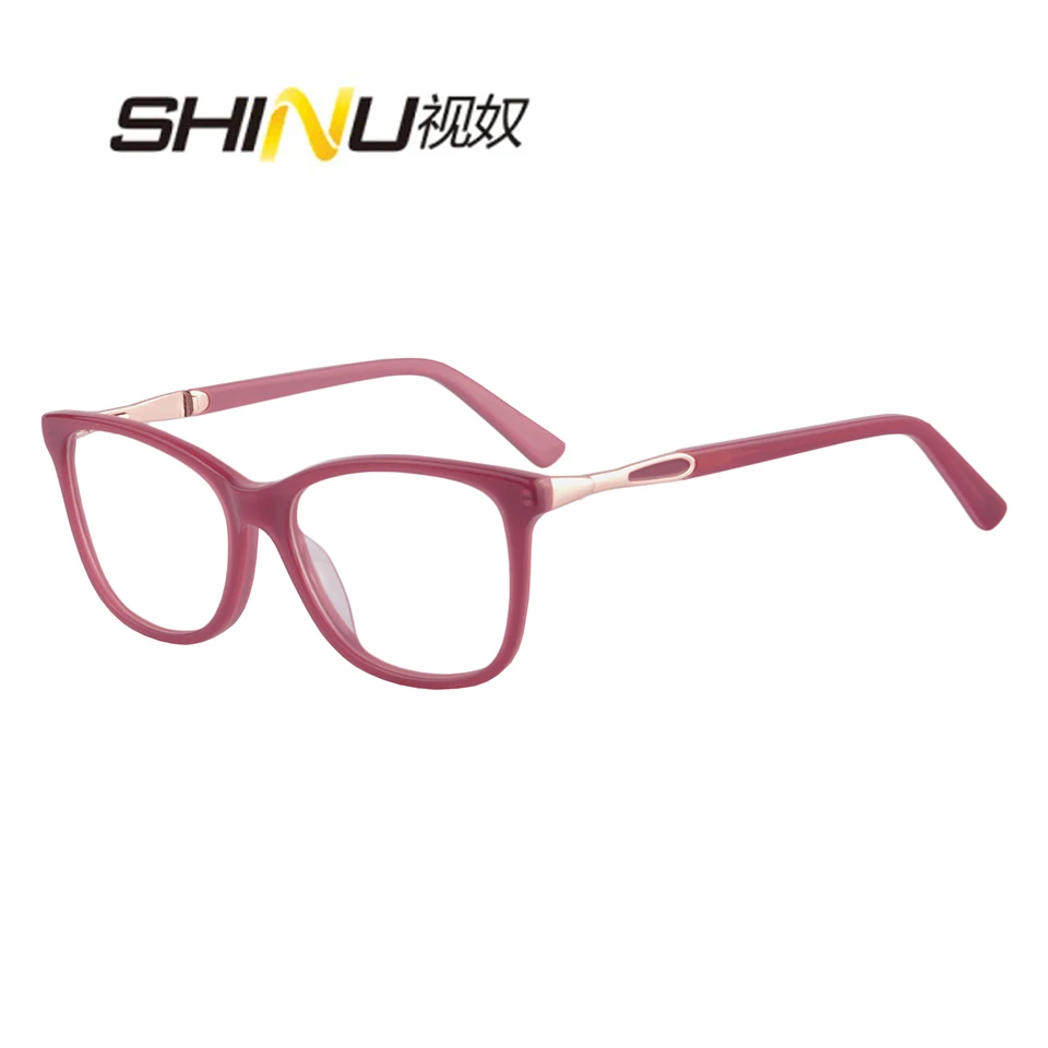 SHINU ацетатные женские очки прогрессивные Мультифокальные очки для чтения фотохромные анти-голубые лучи анти-УФ очки для леди