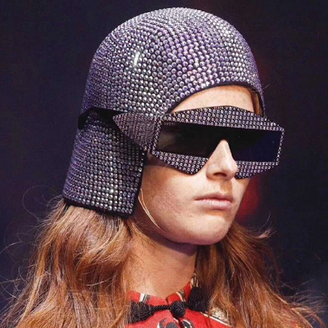 Модные брендовые солнцезащитные очки с бриллиантами мужские и женские унисекс