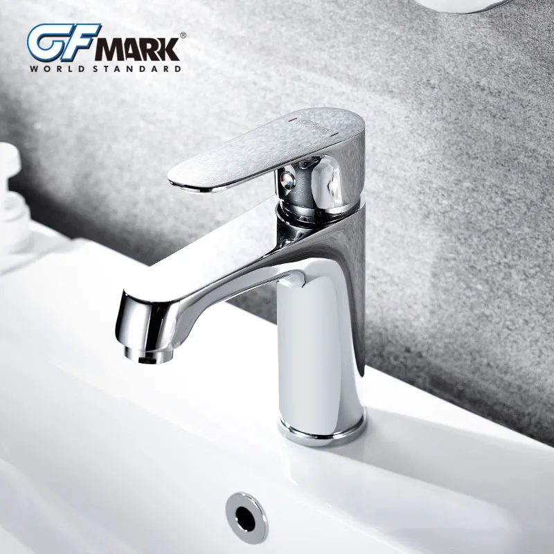 GFmark смеситель для ванной комнаты с одной ручкой раковины Современный хром одно