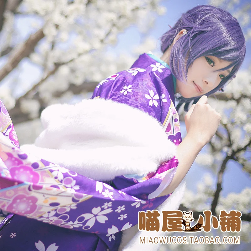 LoveLive! Новогоднее кимоно на весну Nozomi Nico Hanayo Maki Umi Rin Eli карнавальный костюм наряд