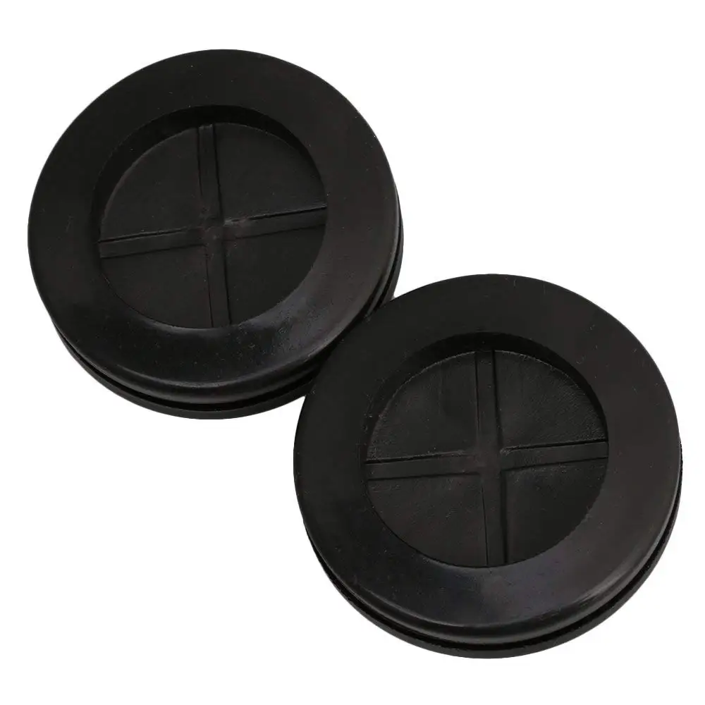 Черная круглая двухсторонняя замкнутая Заглушка с канавкой резиновые прокладки