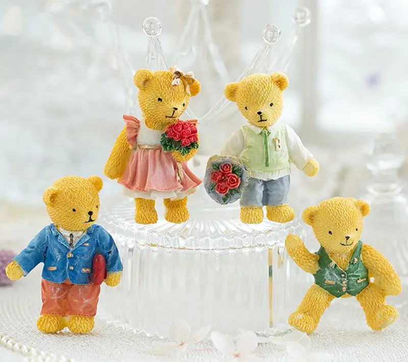 Различные наборы с милым медведем из мультфильма 3D магниты на холодильник